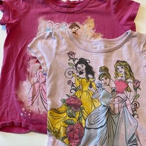 2 princess tee shirts